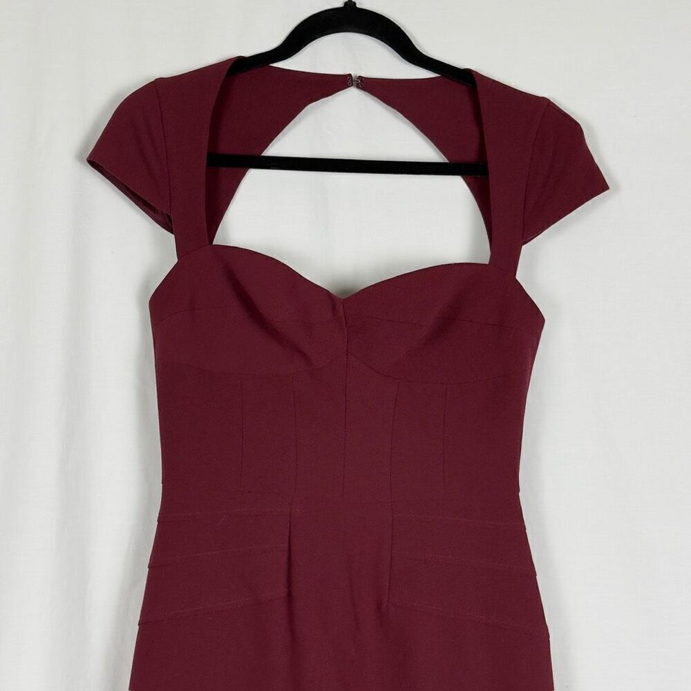 Janie Bryant X Black Halo Wine Burgundy Bodycon Dress - Women’s 2 - Picture 3 of 6